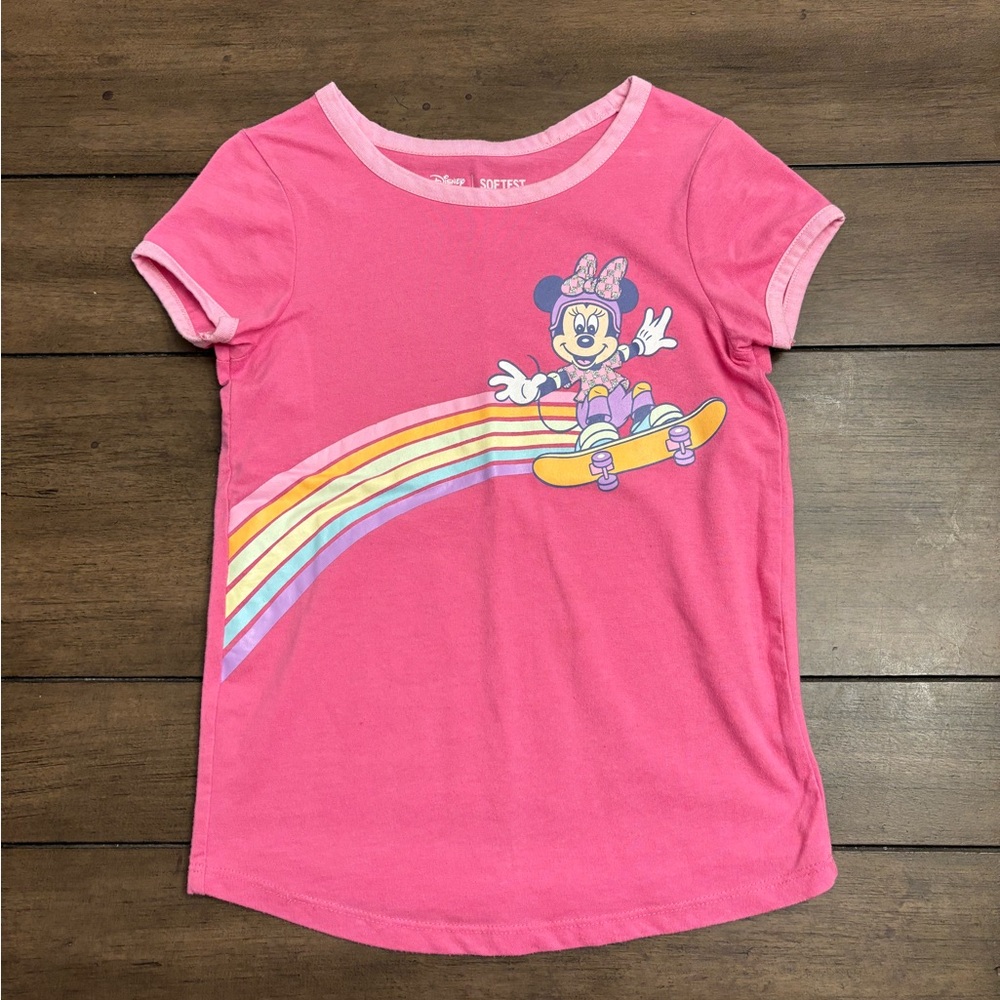 Disney Pink Minnie Mouse Rainbow T-Shirt